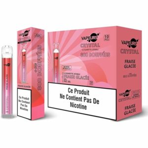 Puff, VAPEURS Puff Sans Nicotine, Cigarette Électronique Jetable 8000 Taff, Puff 800 Taff fraise glacée