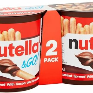 Nutella Pâte à tartiner aux noisettes et de bâtonnets céréaliers – Les 2 pots de 52g