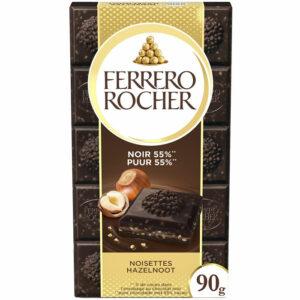 FERRERO ROCHER Tablette de chocolat noir aux noisettes entières