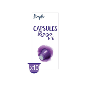 Café Capsules Compatibles Nespresso Lungo n°6 CARREFOUR SIMPL  Café Capsules Compatibles Nespresso Lungo n°6