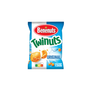 Cacahuètes enrobées saveur Nature BENENUTS TWINUTS le sachet de 150g