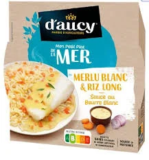Merlu Blanc & Riz Long D’AUCY / 300g