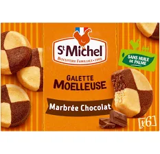 St Michel Galette moelleuse marbrée chocolat x6