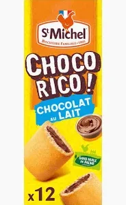 Biscuits chocolat au lait chocorico ST MICHEL le paquet de 12 biscuits de 225g
