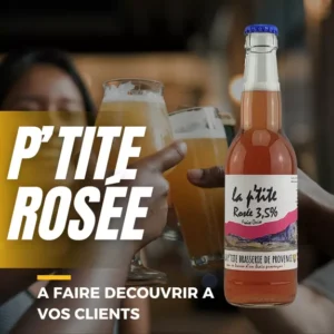 Bière aromatisée – P’TITE BRASSERIE rosée 3,5% 33cl